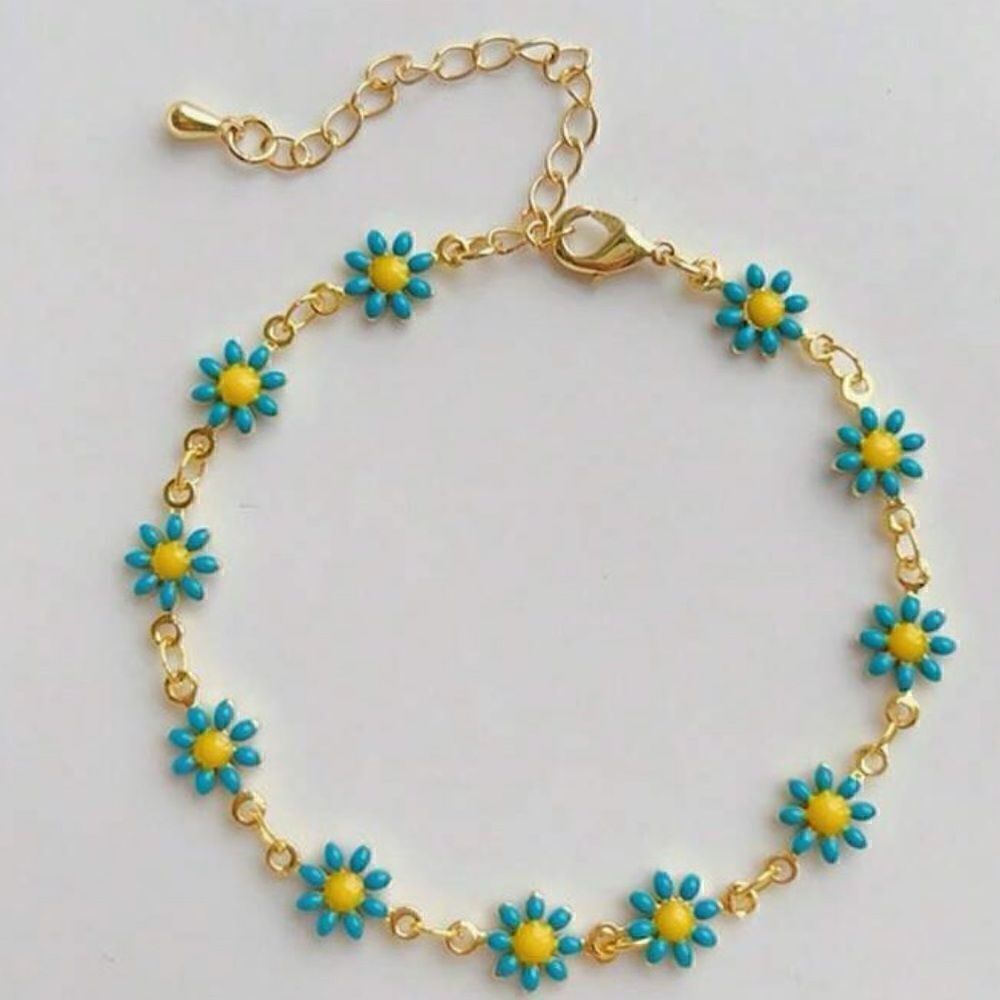 Bohemian daisy bracelet A526